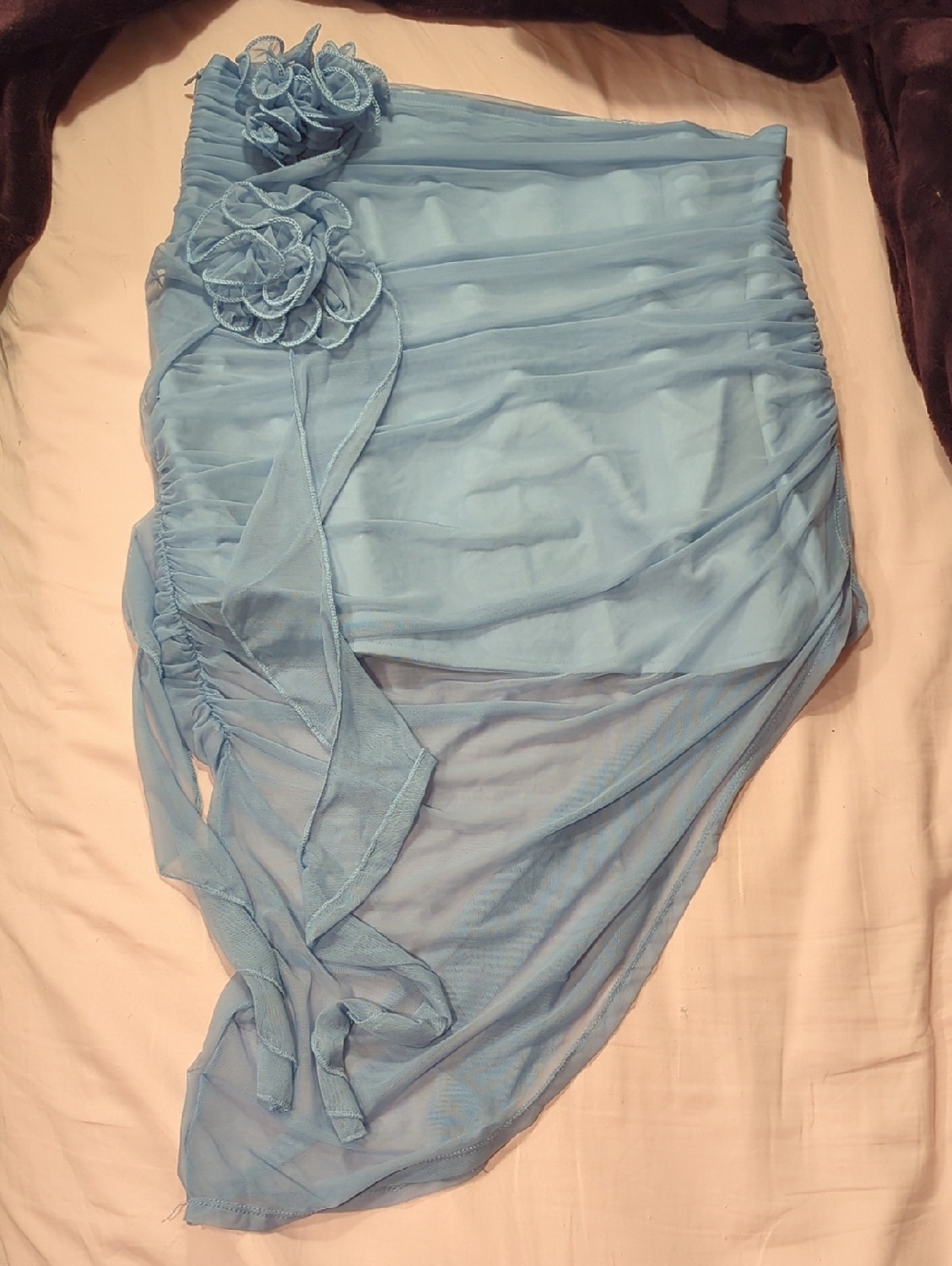 Light Blue Mini Skirt